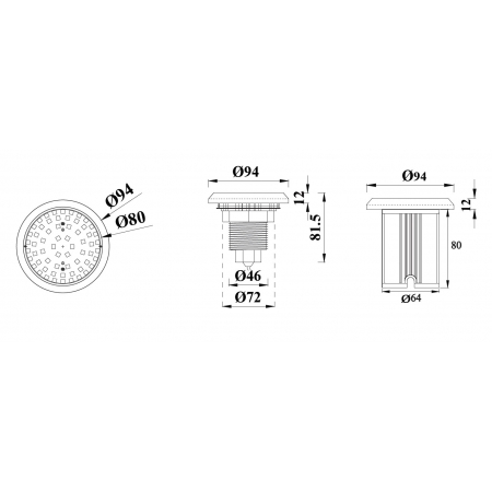 Lampa basenowa LED PHJ-FC-PC94-1.5  6 / 12 Watt, dowolny kolor+ RGB